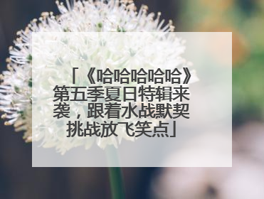 《哈哈哈哈哈》第五季夏日特辑来袭，跟着水战默契挑战放飞笑点