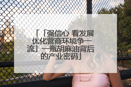 「强信心 看发展 优化营商环境争一流」一瓶胡麻油背后的产业密码