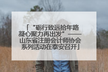 “砺行致远拾年路 凝心聚力再出发”——山东省注册会计师协会系列活动在泰安召开