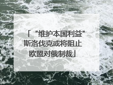 “维护本国利益” 斯洛伐克或将阻止欧盟对俄制裁