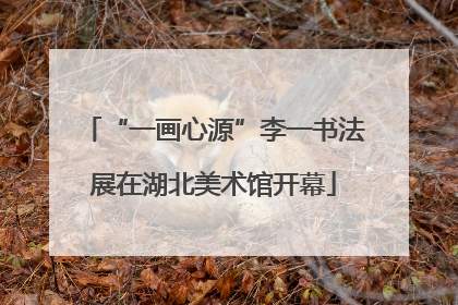 “一画心源”李一书法展在湖北美术馆开幕