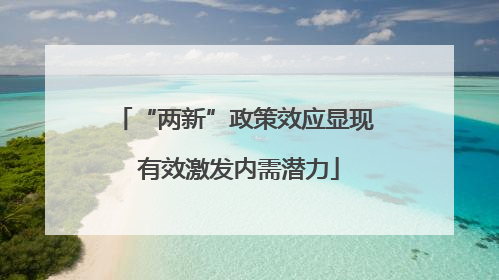 “两新”政策效应显现 有效激发内需潜力