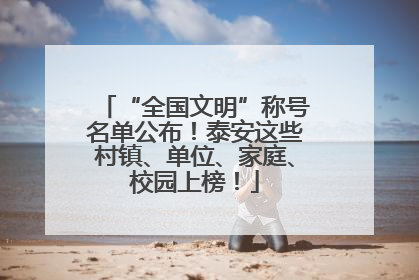 “全国文明”称号名单公布！泰安这些村镇、单位、家庭、校园上榜！