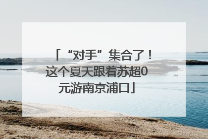 “对手”集合了！这个夏天跟着苏超0元游南京浦口