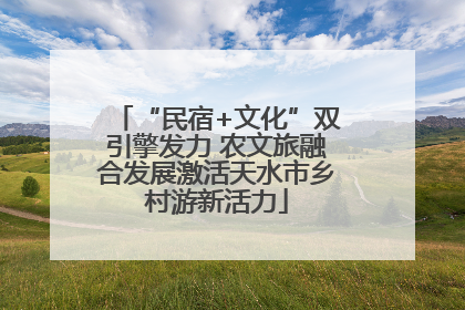 “民宿+文化”双引擎发力 农文旅融合发展激活天水市乡村游新活力