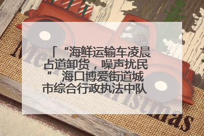 “海鲜运输车凌晨占道卸货，噪声扰民” 海口博爱街道城市综合行政执法中队：将联合交警加强长堤路一带巡逻