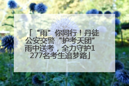 “雨”你同行！丹徒公安交警“护考天团”雨中送考，全力守护1277名考生追梦路