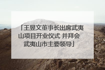 王昱文董事长出席武夷山项目开业仪式 并拜会武夷山市主要领导