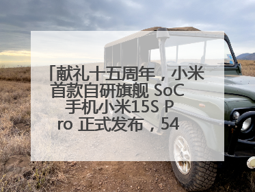 献礼十五周年，小米首款自研旗舰 SoC 手机小米15S Pro 正式发布，5499 元起售