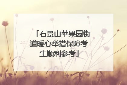 石景山苹果园街道暖心举措保障考生顺利参考