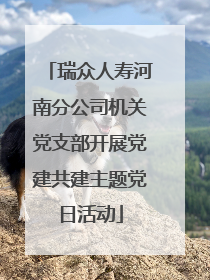 瑞众人寿河南分公司机关党支部开展党建共建主题党日活动