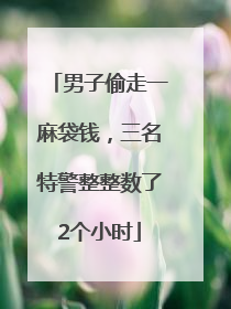 男子偷走一麻袋钱，三名特警整整数了2个小时
