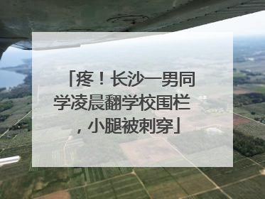 疼！长沙一男同学凌晨翻学校围栏，小腿被刺穿