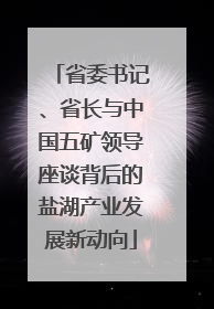 省委书记、省长与中国五矿领导座谈背后的盐湖产业发展新动向