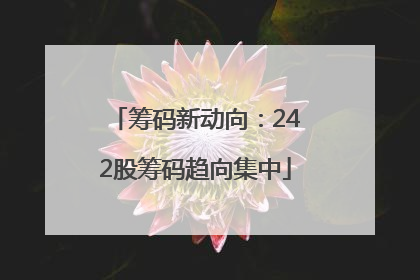 筹码新动向：242股筹码趋向集中
