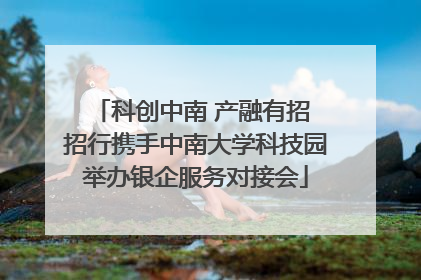 科创中南 产融有招 招行携手中南大学科技园举办银企服务对接会