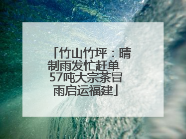 竹山竹坪：晴制雨发忙赶单 57吨大宗茶冒雨启运福建