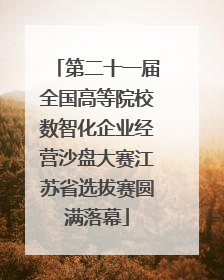 第二十一届全国高等院校数智化企业经营沙盘大赛江苏省选拔赛圆满落幕