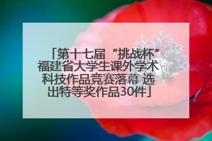 第十七届“挑战杯”福建省大学生课外学术科技作品竞赛落幕 选出特等奖作品30件