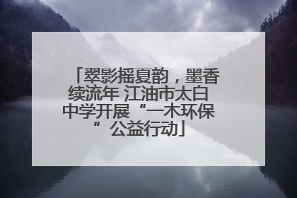 翠影摇夏韵，墨香续流年 江油市太白中学开展“一木环保”公益行动