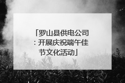 罗山县供电公司：开展庆祝端午佳节文化活动