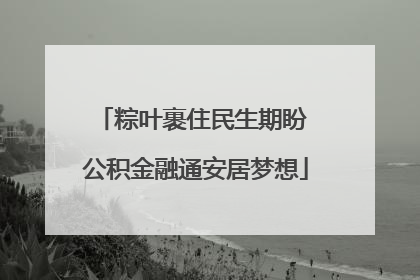 粽叶裹住民生期盼 公积金融通安居梦想