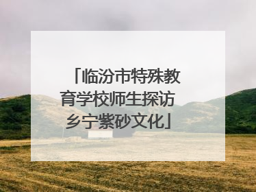 临汾市特殊教育学校师生探访乡宁紫砂文化