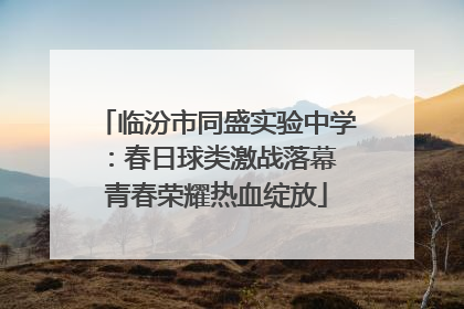 临汾市同盛实验中学：春日球类激战落幕 青春荣耀热血绽放