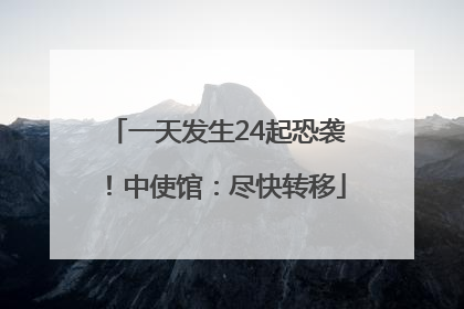 一天发生24起恐袭！中使馆：尽快转移