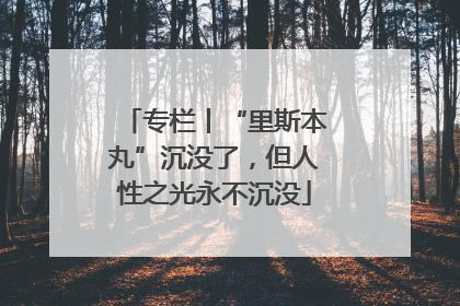 专栏丨“里斯本丸”沉没了，但人性之光永不沉没