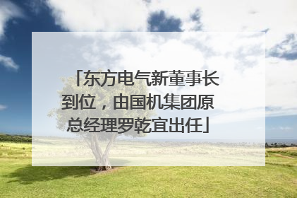 东方电气新董事长到位，由国机集团原总经理罗乾宜出任