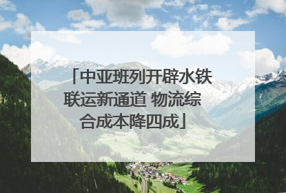 中亚班列开辟水铁联运新通道 物流综合成本降四成