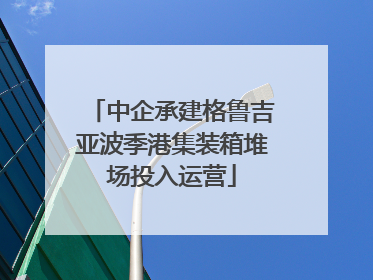 中企承建格鲁吉亚波季港集装箱堆场投入运营