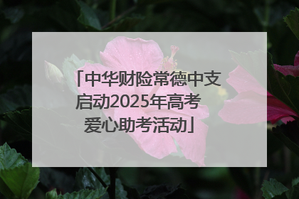 中华财险常德中支启动2025年高考爱心助考活动
