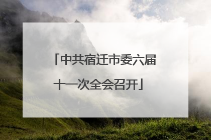 中共宿迁市委六届十一次全会召开