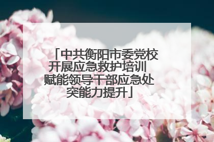 中共衡阳市委党校开展应急救护培训 赋能领导干部应急处突能力提升