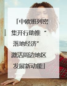 中欧班列密集开行助推“落地经济” 激活周边地区发展新动能