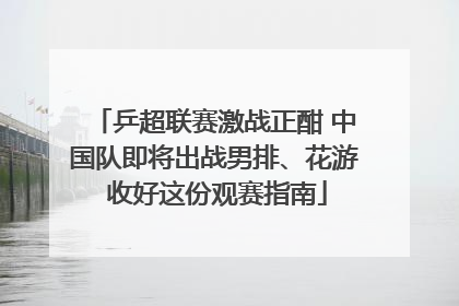 乒超联赛激战正酣 中国队即将出战男排、花游 收好这份观赛指南
