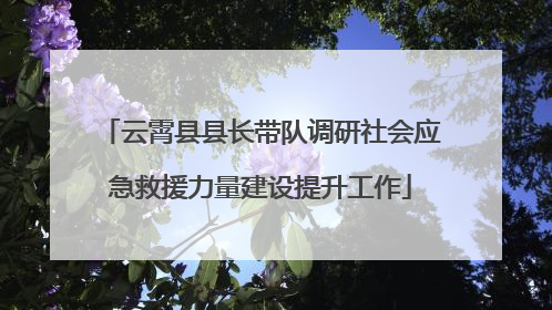 云霄县县长带队调研社会应急救援力量建设提升工作