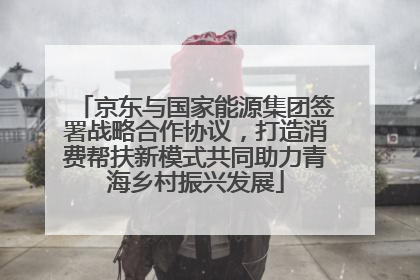京东与国家能源集团签署战略合作协议，打造消费帮扶新模式共同助力青海乡村振兴发展