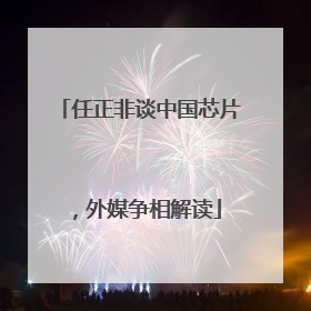 任正非谈中国芯片，外媒争相解读