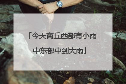 今天商丘西部有小雨 中东部中到大雨