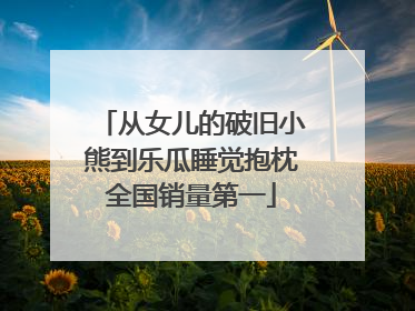 从女儿的破旧小熊到乐瓜睡觉抱枕全国销量第一