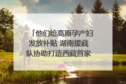 他们给高原孕产妇发放补贴 湖南援藏队协助打造西藏首家高原产儿协同中心