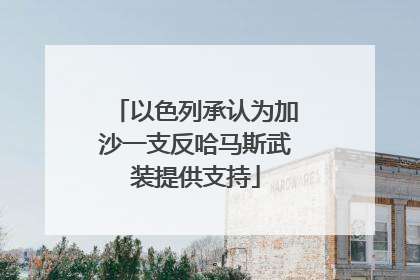 以色列承认为加沙一支反哈马斯武装提供支持