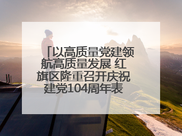 以高质量党建领航高质量发展 红旗区隆重召开庆祝建党104周年表彰大会