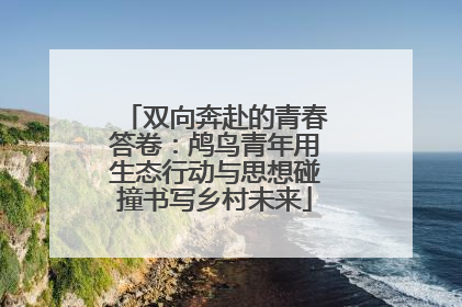 双向奔赴的青春答卷：鸬鸟青年用生态行动与思想碰撞书写乡村未来