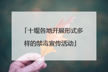 十堰各地开展形式多样的禁毒宣传活动