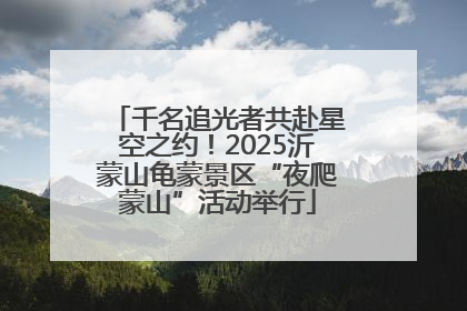 千名追光者共赴星空之约！2025沂蒙山龟蒙景区“夜爬蒙山”活动举行