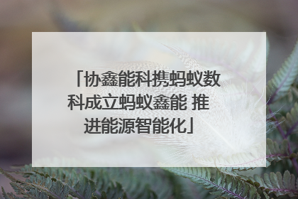 协鑫能科携蚂蚁数科成立蚂蚁鑫能 推进能源智能化